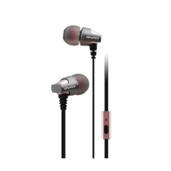 Ακουστικά Handsfree In-Ear Awei ES-860i, σε ροζ χρώμα