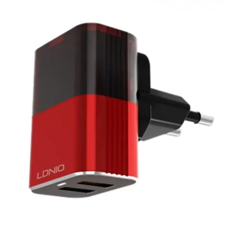 LDNIO A2206 φορτιστής usb 2.4A, σε κόκκινο χρώμα