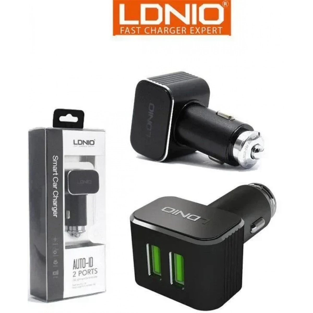Διπλός φορτιστής αναπτήρα αυτοκινήτου 3.6A 2USB LDNIO C306