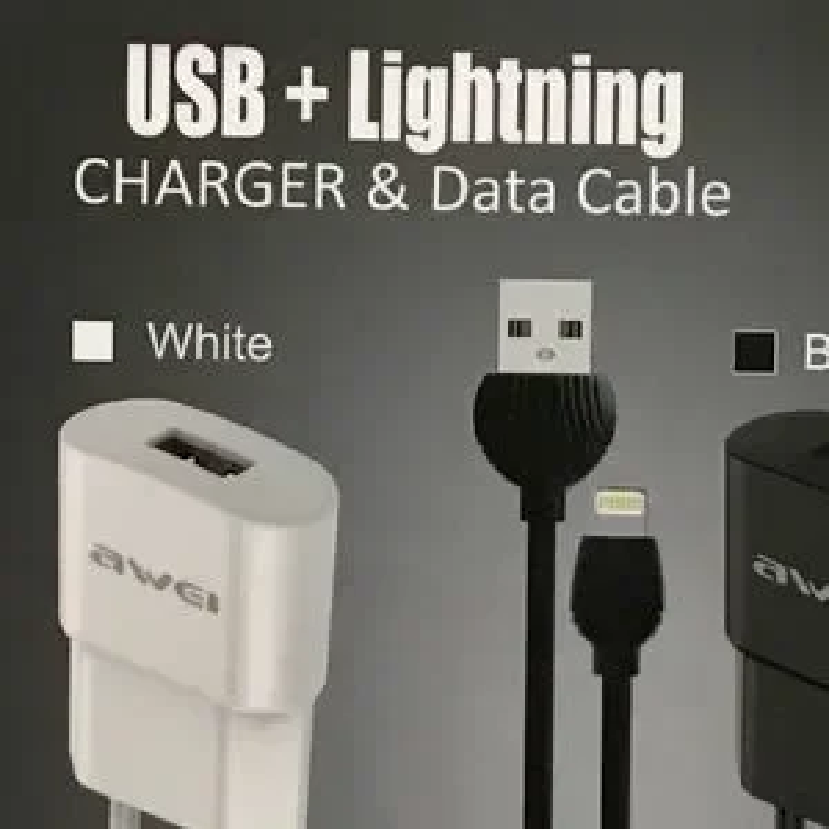 Φορτιστής Awei C-832 με Kαλώδιο Lightning, σε μαύρο χρώμα