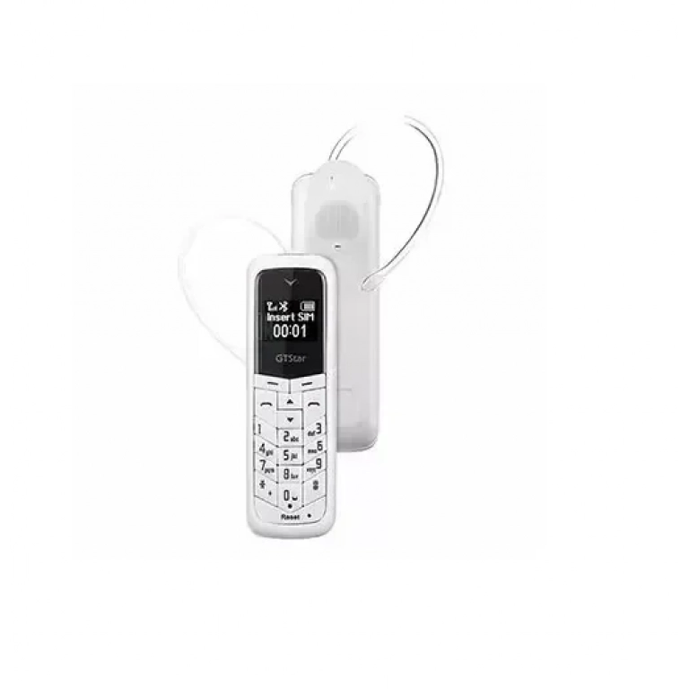 Ακουστικό Bluetooth - Κινητό τηλέφωνο Με Πληκτρολόγιο Και Κάρτα Sim 2 Σε 1 -L8STAR GTSTAR BM-50, σε λευκό χρώμα