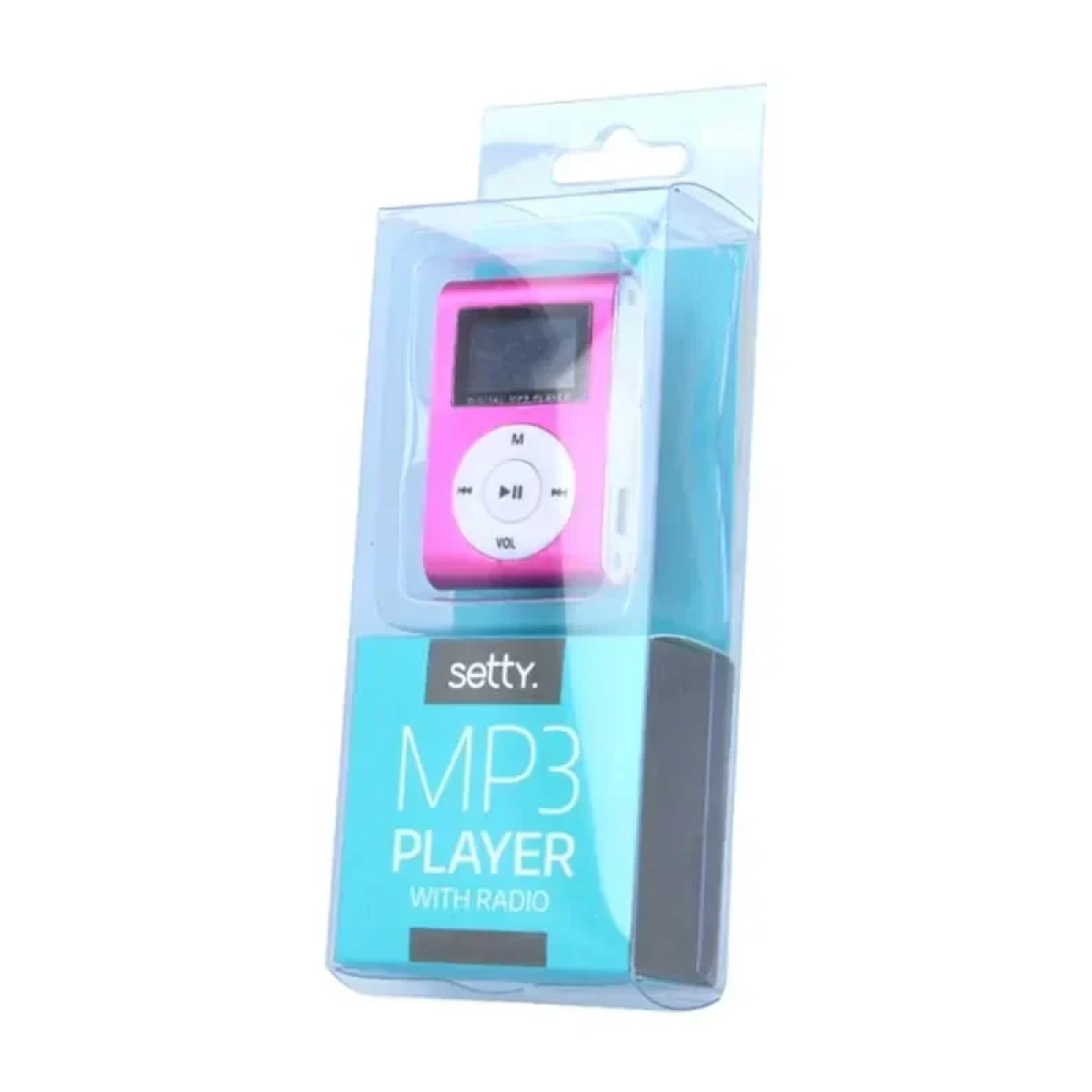 MP3 με LCD και Ακουστικά SETTY, σε φούξια χρώμα