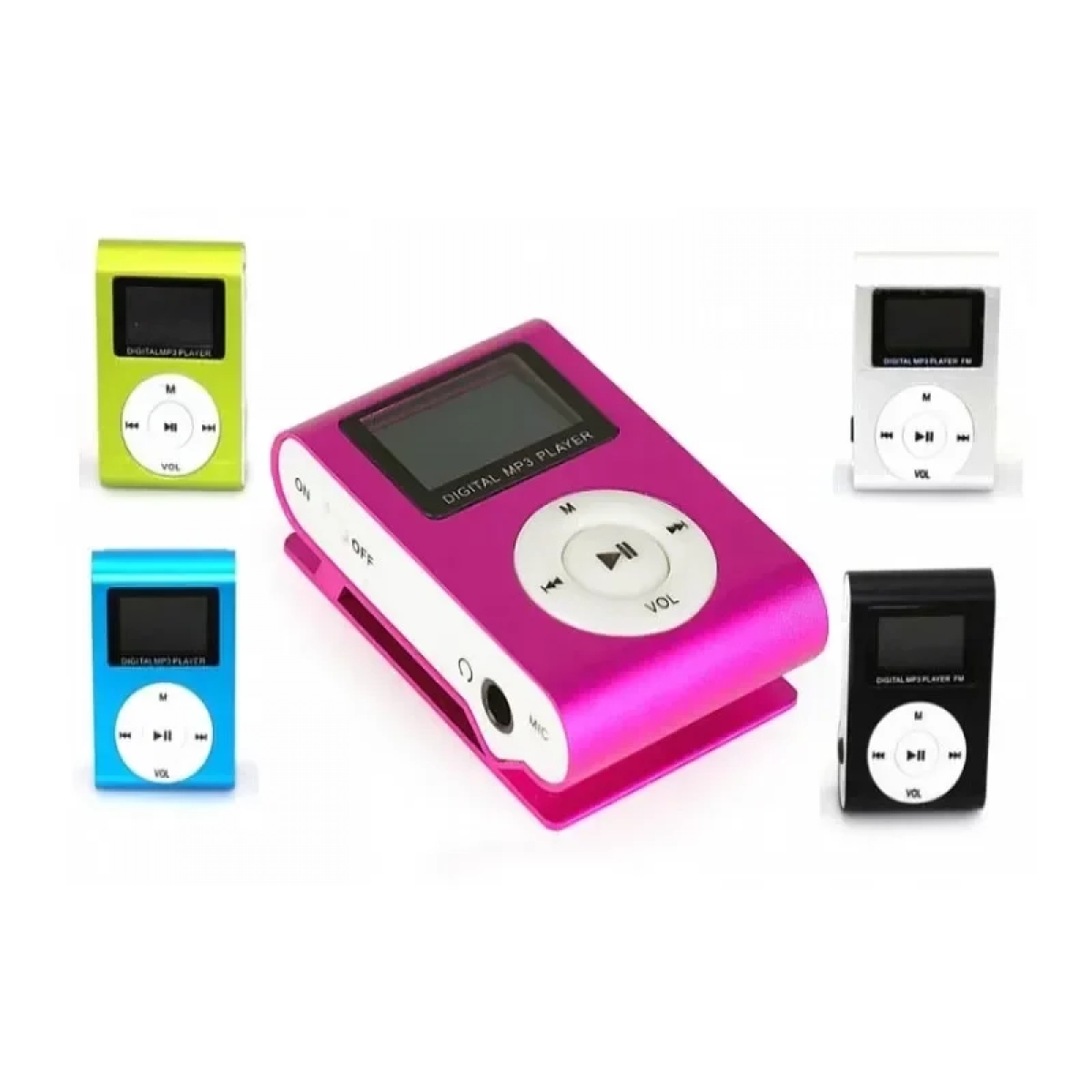 MP3 με LCD και Ακουστικά SETTY, σε φούξια χρώμα