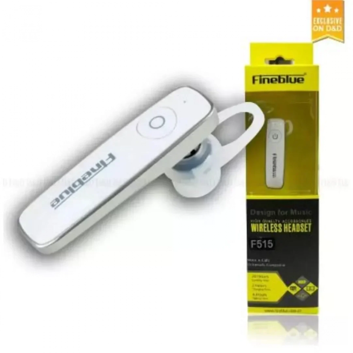 Ασύρματο Ακουστικό – Bluetooth Fineblue F515, σε λευκό χρώμα