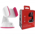 Βάση Κινητού Universal/ Phone Mount Silicone Sucker 360° Holder, σε λευκό/κόκκινο χρώμα