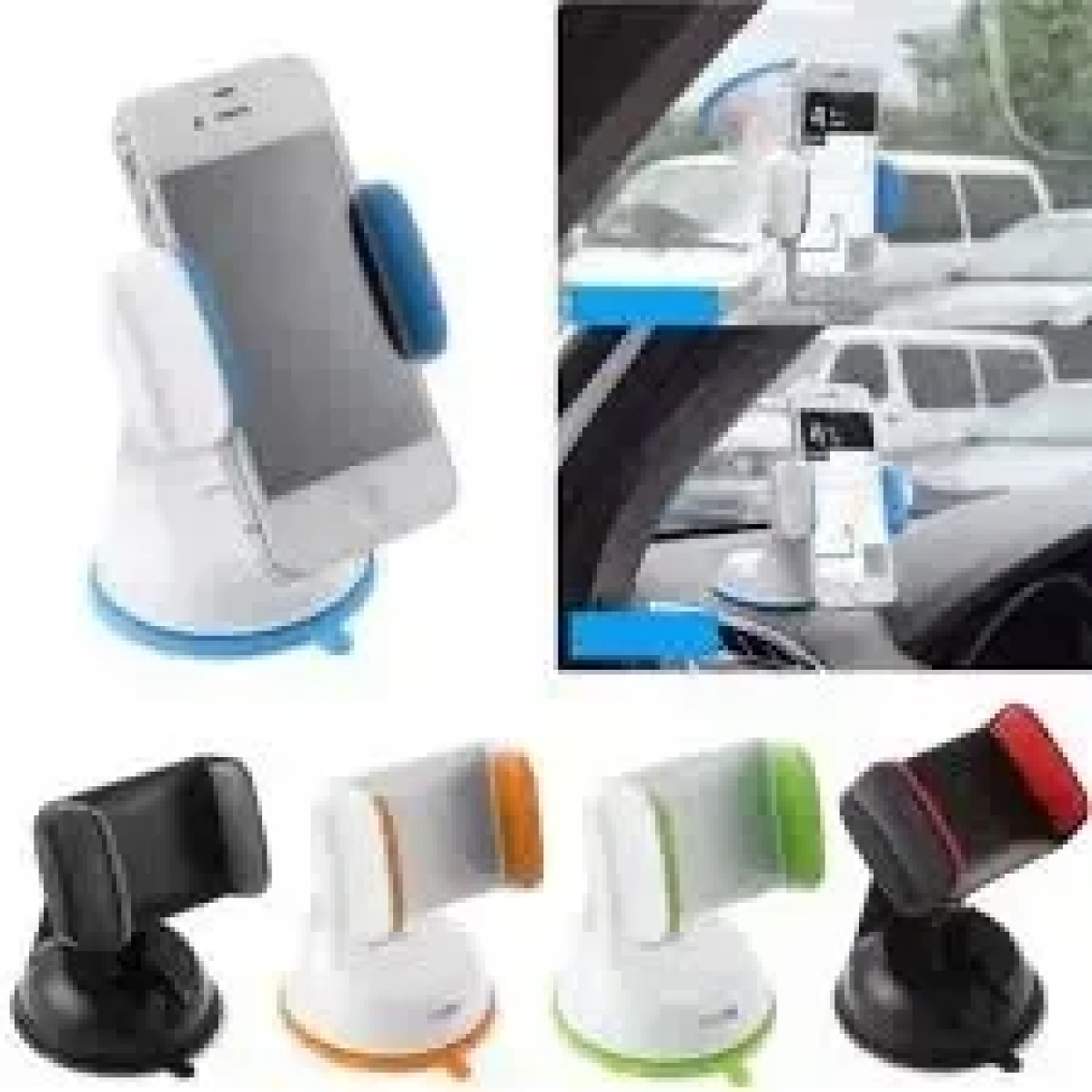 Βάση Κινητού Universal/ Phone Mount Silicone Sucker 360° Holder, σε λευκό/κίτρινο χρώμα