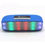 Bluetooth Επαναφορτιζόμενο Φορητό Ηχείο Με Led – New Rixing – OEM NR-2014, σε μπλε χρώμα
