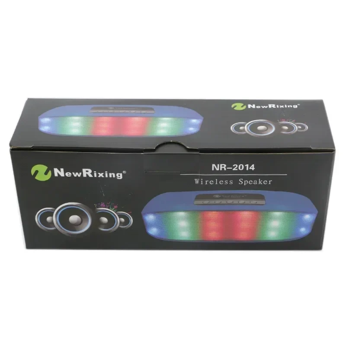 Bluetooth Επαναφορτιζόμενο Φορητό Ηχείο Με Led – New Rixing – OEM NR-2014, σε γκρι χρώμα