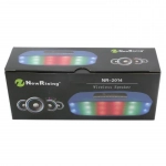 Bluetooth Επαναφορτιζόμενο Φορητό Ηχείο Με Led – New Rixing – OEM NR-2014, σε γκρι χρώμα