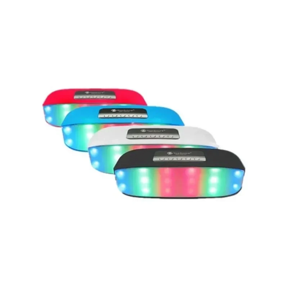 Bluetooth Επαναφορτιζόμενο Φορητό Ηχείο Με Led – New Rixing – OEM NR-2014, σε μαύρο χρώμα