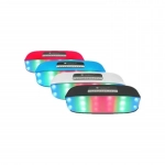 Bluetooth Επαναφορτιζόμενο Φορητό Ηχείο Με Led – New Rixing – OEM NR-2014, σε μαύρο χρώμα