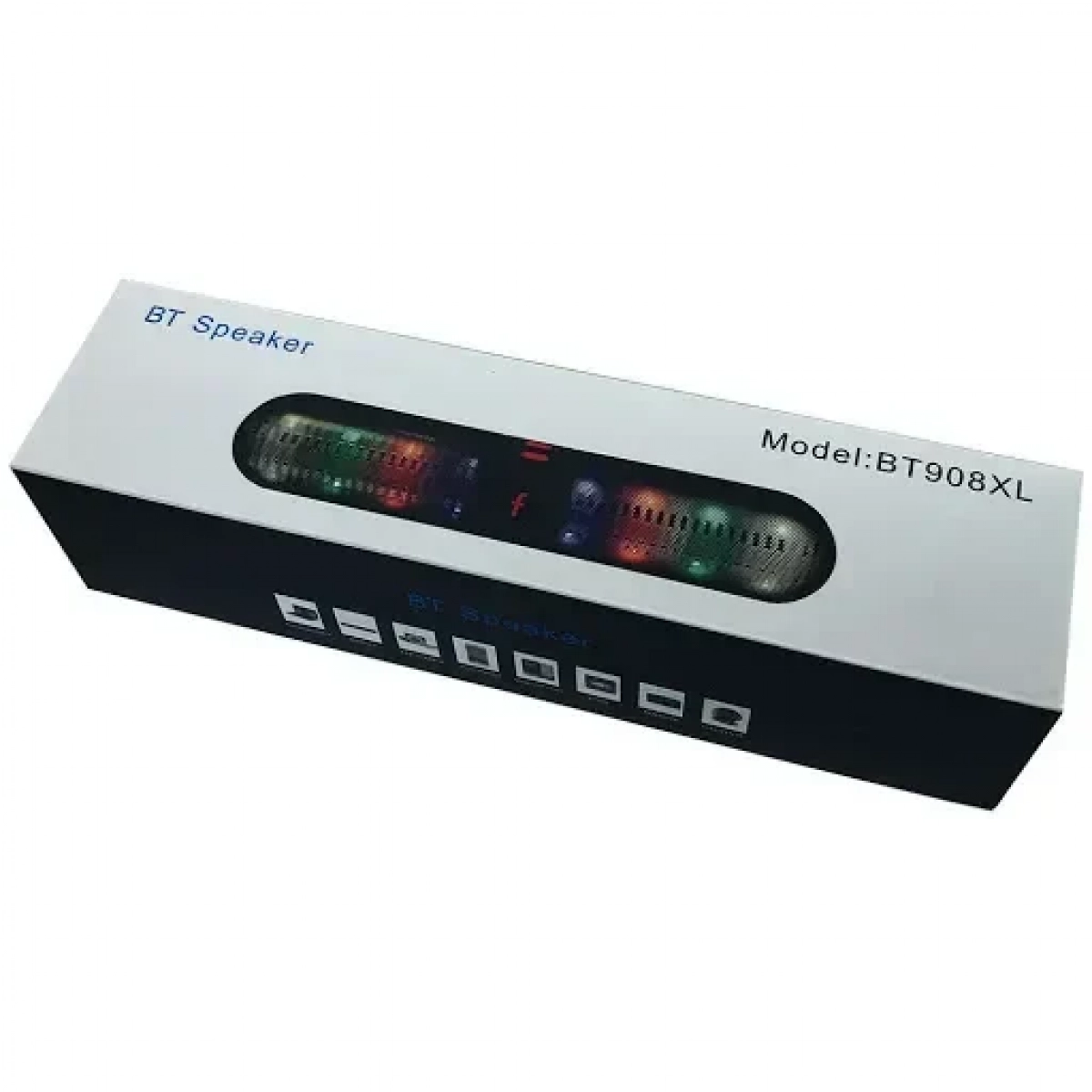Mini Φορητό Bluetooth Ηχείο USB/SD/AUX FM Radio Multimedia Player BT908 LED, σε κόκκινο χρώμα