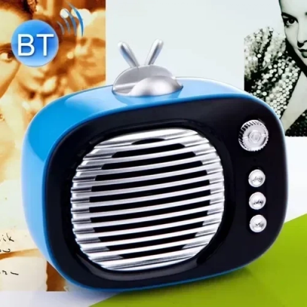 SV-001 Ρετρό Μίνι Φορητό Ασύρματο Ηχείο Bluetooth, σε μπλε χρώμα