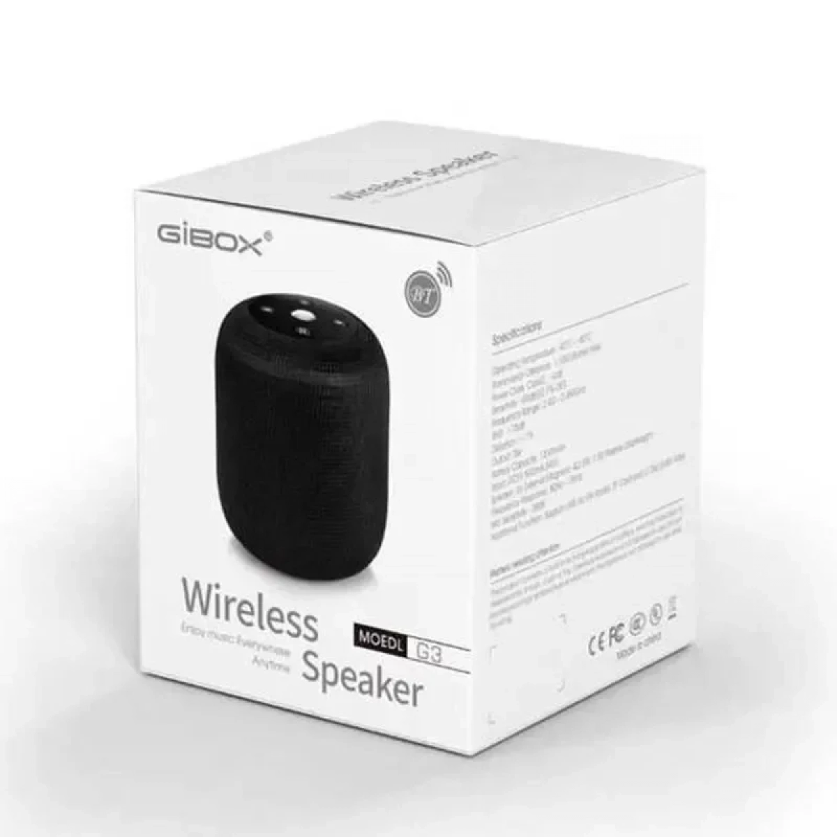 Ηχείο Bluetooth Gibox G3 Για Συνομιλίες Και Μουσική Mp3 Player- Fm Radio, Μαύρο