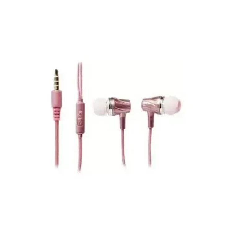 Elmcoei EV-128 Ακουστικά Handsfree, σε ροζ/χρυσό χρώμα