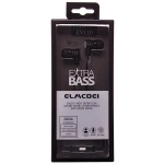 Ενσύρματα ακουστικά Handsfree - Extra Bass - EV110, σε μαύρο χρώμα