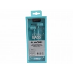 Ενσύρματα ακουστικά Handsfree - Extra Bass - EV110, σε γαλάζιο χρώμα