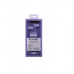 Ενσύρματα ακουστικά Handsfree - Extra Bass - EV110, σε μωβ χρώμα