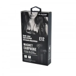 Hands-Free Μαγνητικά Ακουστικά Elmcoei E12 In-Ear Metal Magnet Earphone, σε μαύρο χρώμα