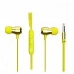 Hands-Free Μαγνητικά Ακουστικά Elmcoei E12 In-Ear Metal Magnet Earphone, σε κίτρινο χρώμα