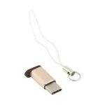 Αντάπτορας Remax Micro USB Female to USB Type-C Male RA-USB1, σε χρυσό χρώμα