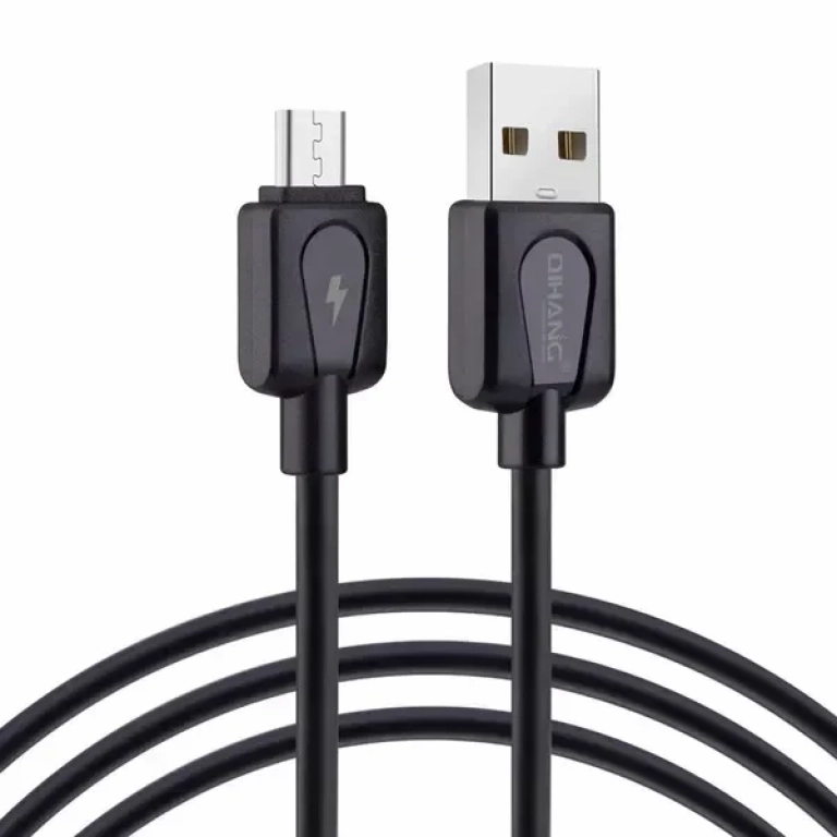 QIHANG C38 Καλώδιο Ταχείας Φόρτισης και Δεδομένων USB σε Micro USB 1m 3.1A, σε μαύρο χρώμα
