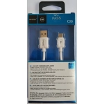 QIHANG C38 Καλώδιο Ταχείας Φόρτισης και Δεδομένων USB σε Micro USB 1m 3.1A, σε λευκό χρώμα