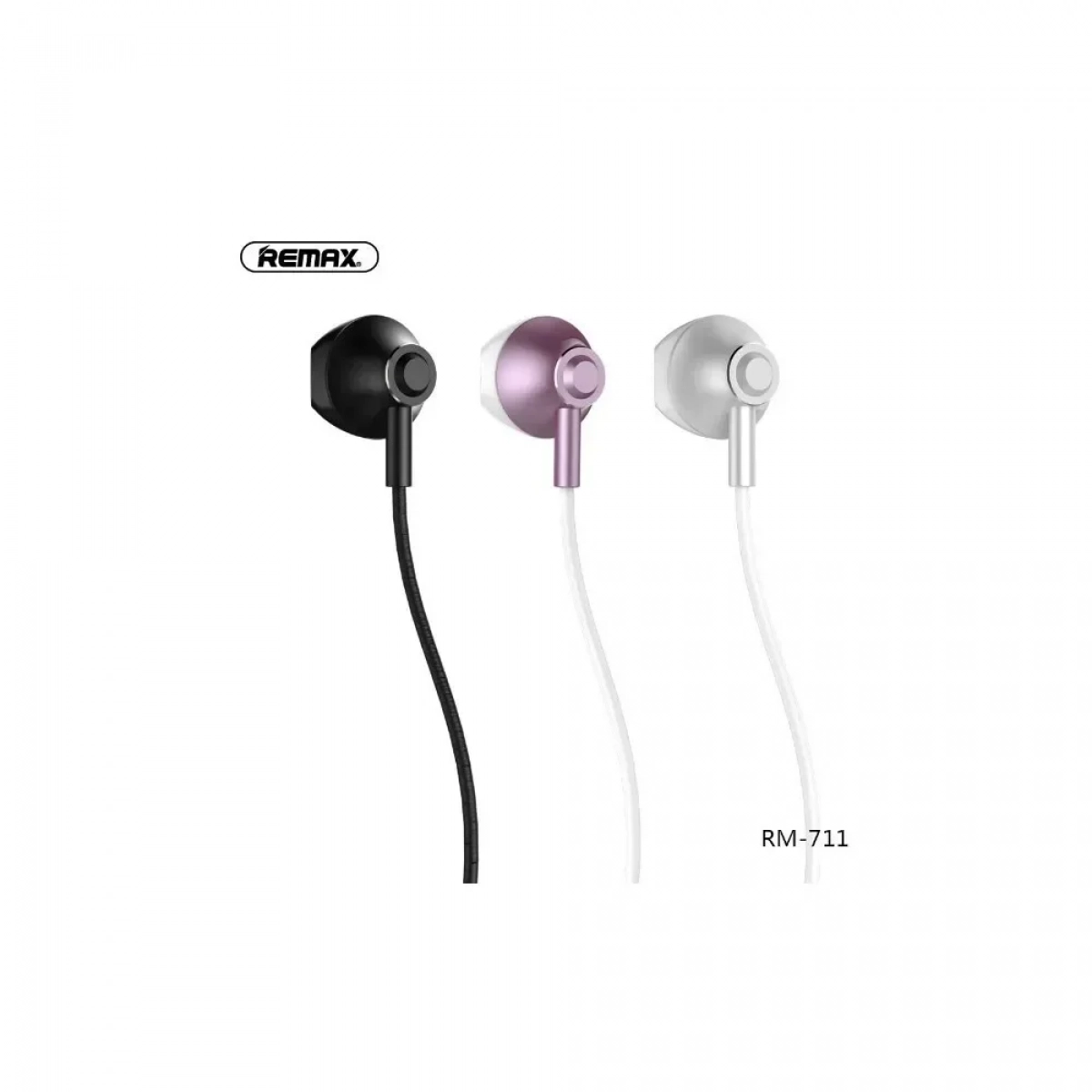 Handsfree Ακουστικά Remax RM-711, σε ροζ χρώμα