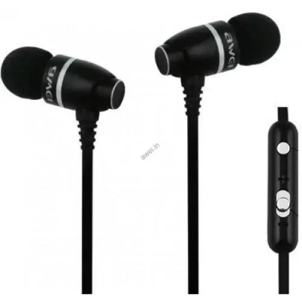 Ακουστικά-Handsfree AWEI S88Hi 3.5MM Με Μικρόφωνο, σε μαύρο χρώμα