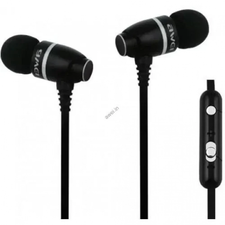 Ακουστικά-Handsfree AWEI S88Hi 3.5MM Με Μικρόφωνο, σε μαύρο χρώμα