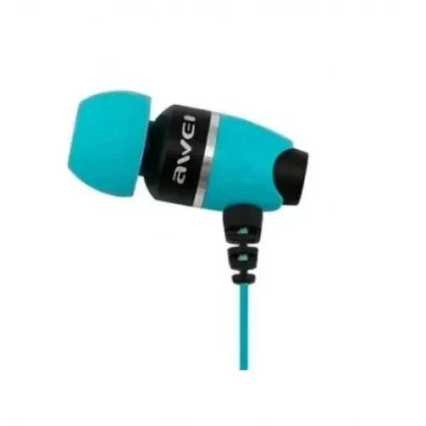 Ακουστικά-Handsfree AWEI S88Hi 3.5MM Με Μικρόφωνο, σε γαλάζιο χρώμα