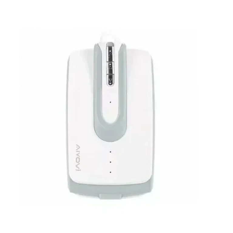 Ακουστικό Bluetooth Και Power Bank 5.200mAh 2 Σε 1 - AIYOVI BT-02A, σε γκρι χρώμα