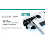 Ακουστικό Bluetooth Και Power Bank 5.200mAh 2 Σε 1 - AIYOVI BT-02A, σε μωβ χρώμα