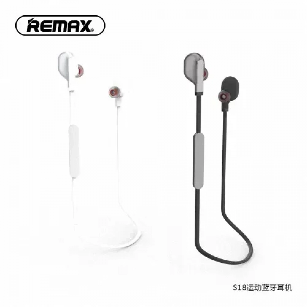 Ακουστικό Bluetooth Remax Sports S18, σε λευκό χρώμα