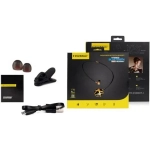 Ασύρματο ακουστικό Bluetooth Fineblue FL-C7 με μικρόφωνο, σε μαύρο/χρυσό χρώμα - Image 2