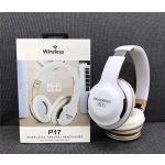 Wireless Bluetooth Headset Subwoofer Stereo P17, σε λευκό χρώμα