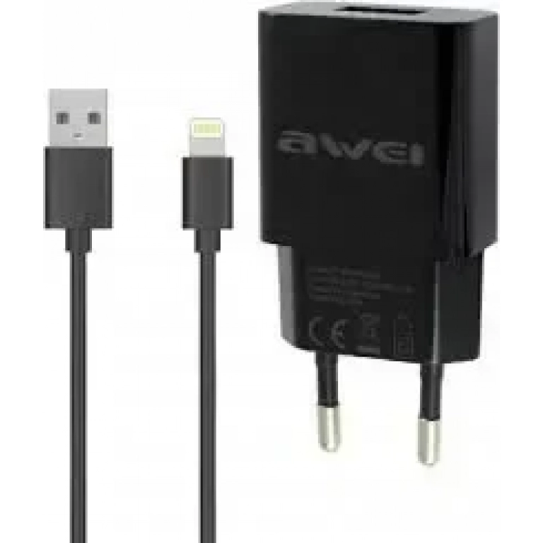 Σετ Φορτιστή Καλώδιο Φόρτισης AWEI C-13M Lightning 2.1A 1.2m Micro USB
