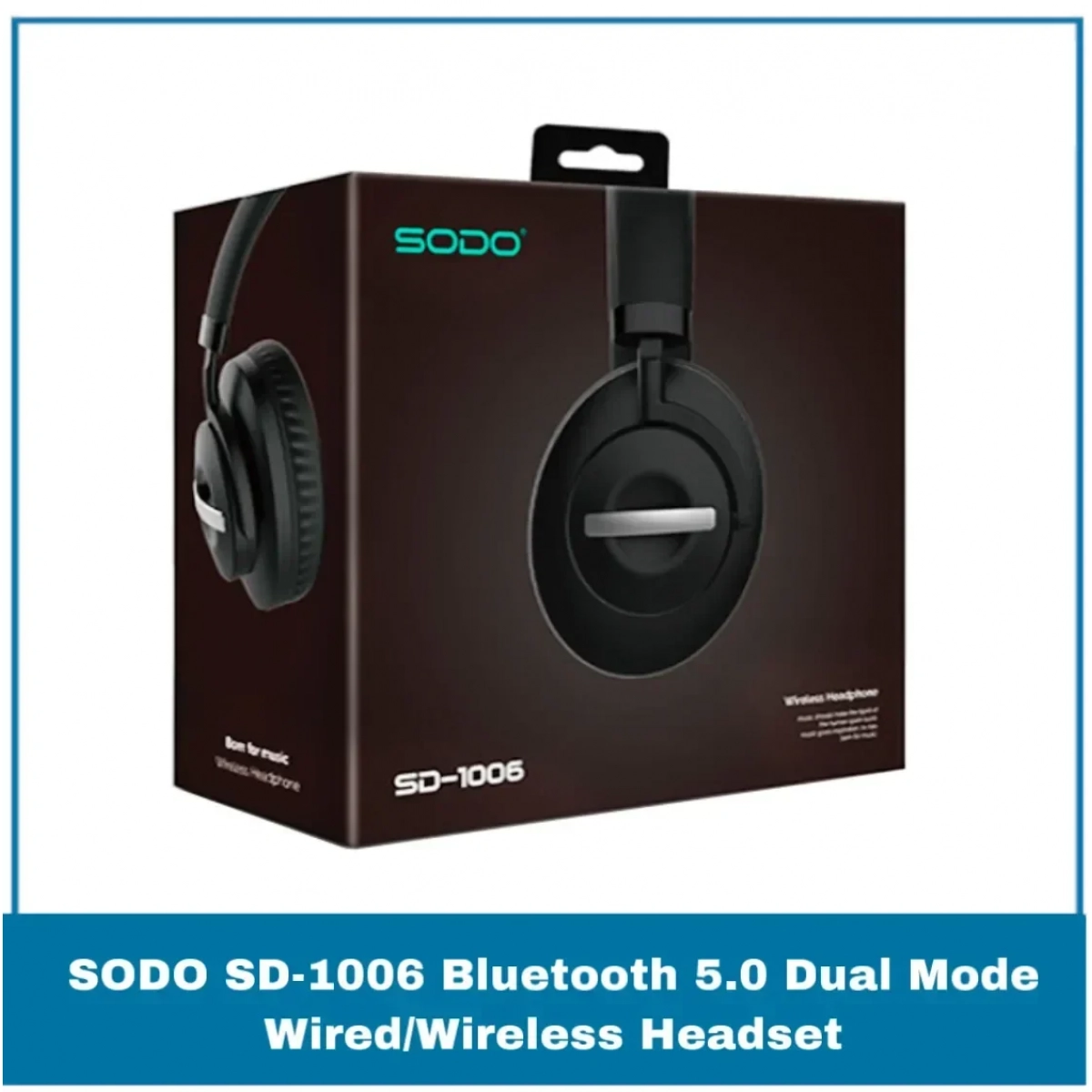 Ασύρματα Ακουστικά SODO SD-1006 Wireless Bluetooth Headphone, σε καφέ χρώμα
