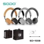 Ασύρματα Ακουστικά SODO SD-1008 Wireless Bluetooth Headphone, σε γκρι ανοιχτό χρώμα