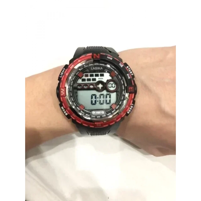 Παιδικό Ψηφιακό ρολόι χειρός – Lasika – W-H9010, σε κόκκινο χρώμα