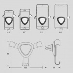 Iron Claw Universal Βάση για κινητά 4 έως 6 ιντσών για Αεραγωγό Αυτοκινήτου, σε χρυσό χρώμα
