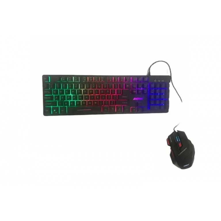 Σετ Gaming Πληκτρολόγιο και Ποντίκι με LED πολύχρωμο – Andowl Q-803