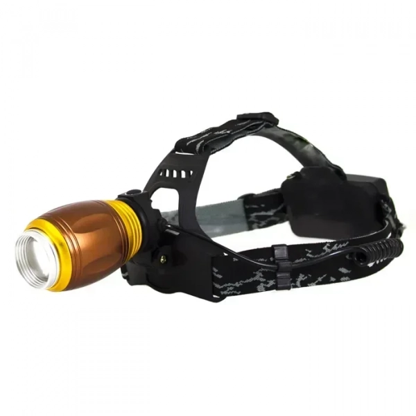 Επαναφορτιζόμενος Φακός Κεφαλής T620, σε μπρονζέ χρωμα