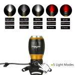 Επαναφορτιζόμενος Φακός Κεφαλής T620, σε μπρονζέ χρωμα