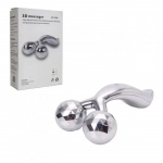 Συσκευή μασάζ με 2 μπάλες - 3D Massager ZL-206, σε ασημί χρωμα