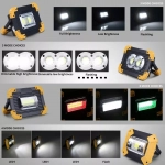 Προβολέας 20W COB Bright Working Light LED Με 2 Επαναφορτιζόμενες Μπαταρίες Λιθίου 18650 (LL-812) Και Καλώδιο Micro USB Car Power CPW.82223
