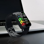 Fitness Tracker F1 Έξυπνο Ρολόι, Παλμοί της καρδιάς , Πίεση του αίματος, SpO2 για android, IOs -ΟΕΜ, σε μαύρο χρωμα