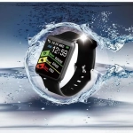Fitness Tracker F1 Έξυπνο Ρολόι, Παλμοί της καρδιάς , Πίεση του αίματος, SpO2 για android, IOs -ΟΕΜ, σε μαύρο χρωμα