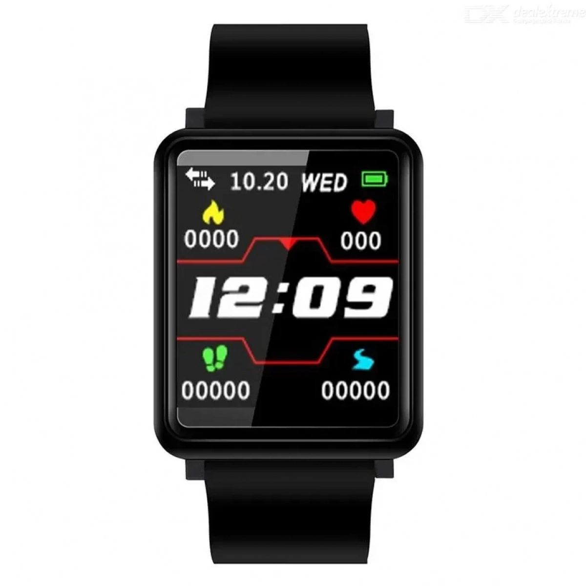 Fitness Tracker F1 Έξυπνο Ρολόι, Παλμοί της καρδιάς , Πίεση του αίματος, SpO2 για android, IOs -ΟΕΜ, σε μαύρο χρωμα
