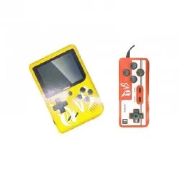Φορητή παιχνιδομηχανή Rechargeable 400 to 1 digital gaming console Αndowl Q-A256, σε κίτρινο χρώμα